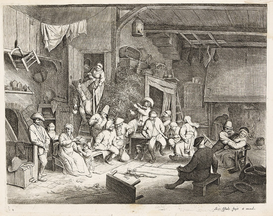 ADRIAEN VAN OSTADE The Dance in the Inn. (1 of 1)