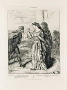 THÉODORE CHASSÉRIAU Othello.: THÉODORE CHASSÉRIAU Othello. Complete set of 16 etchings, 1844. 640x475 mm; 25¼x18¾ inches (sheets), wide (full ?) margins. Second edition. Published by the Chalcographie du Louvre