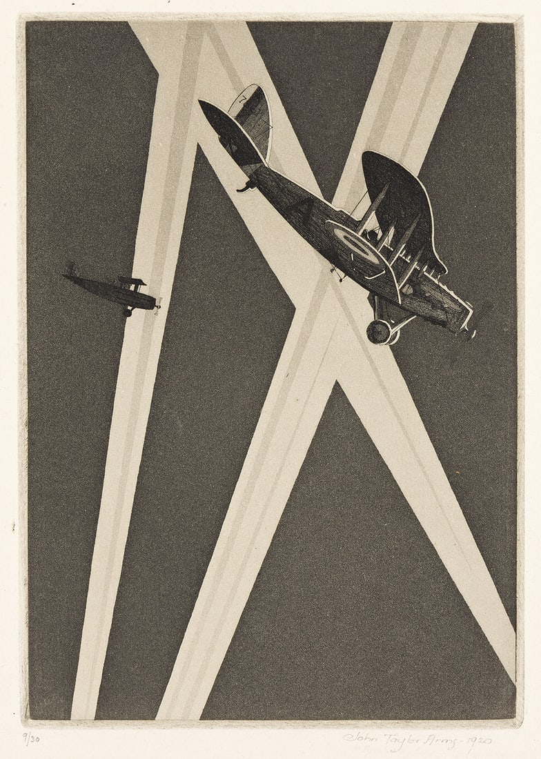 JOHN TAYLOR ARMS Wasps.: JOHN TAYLOR ARMS Wasps. Etching with aquatint, 1920. 197x140 mm; 7¾x5½ inches, full margins. Second state (of 2). Signed, dated and numbered 9/30 in pencil, lower margin. Printed by Frederic