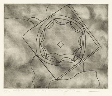 BEN NICHOLSON Olympic Fragment II.: BEN NICHOLSON Olympic Fragment II. Etching, 1965. 200x245 mm; 9x10 inches, full margins. Signed, dated and numbered 31/50 in pencil, lower margin. Printed by François Lafranca, with the blind