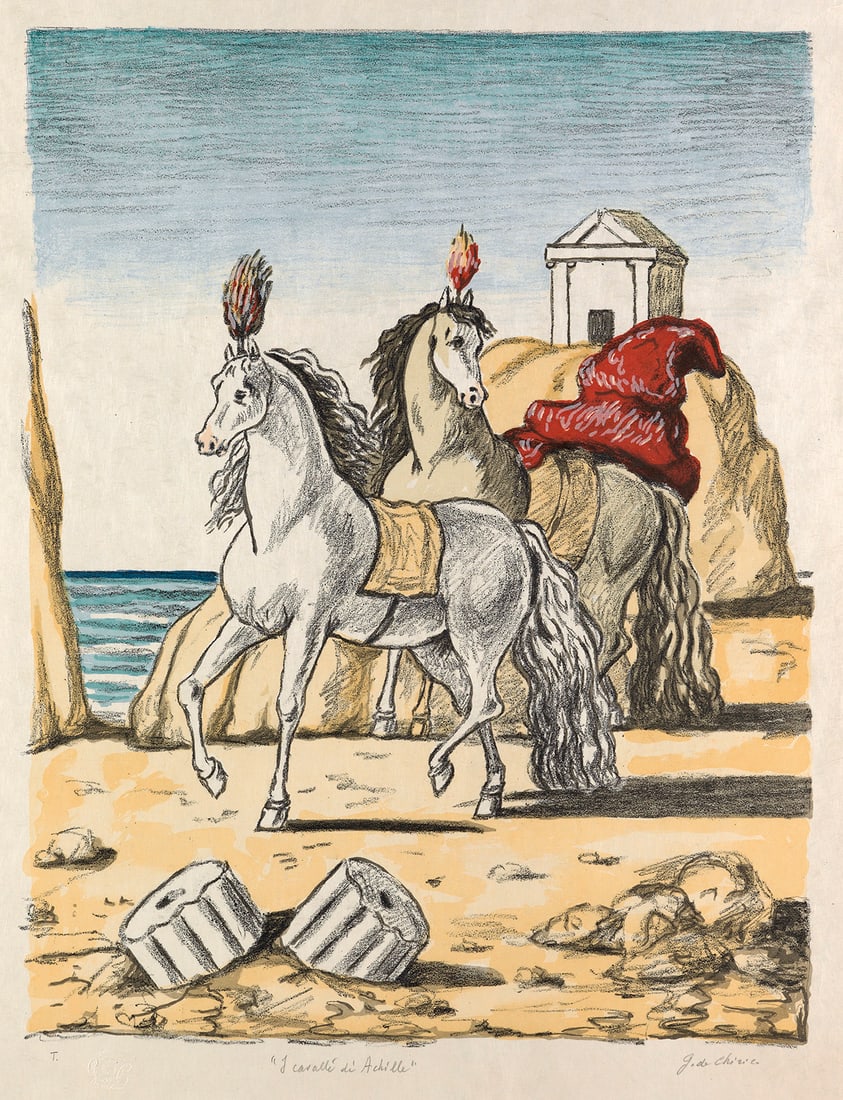GIORGIO DE CHIRICO I Cavalli di Achille. (1 of 1)