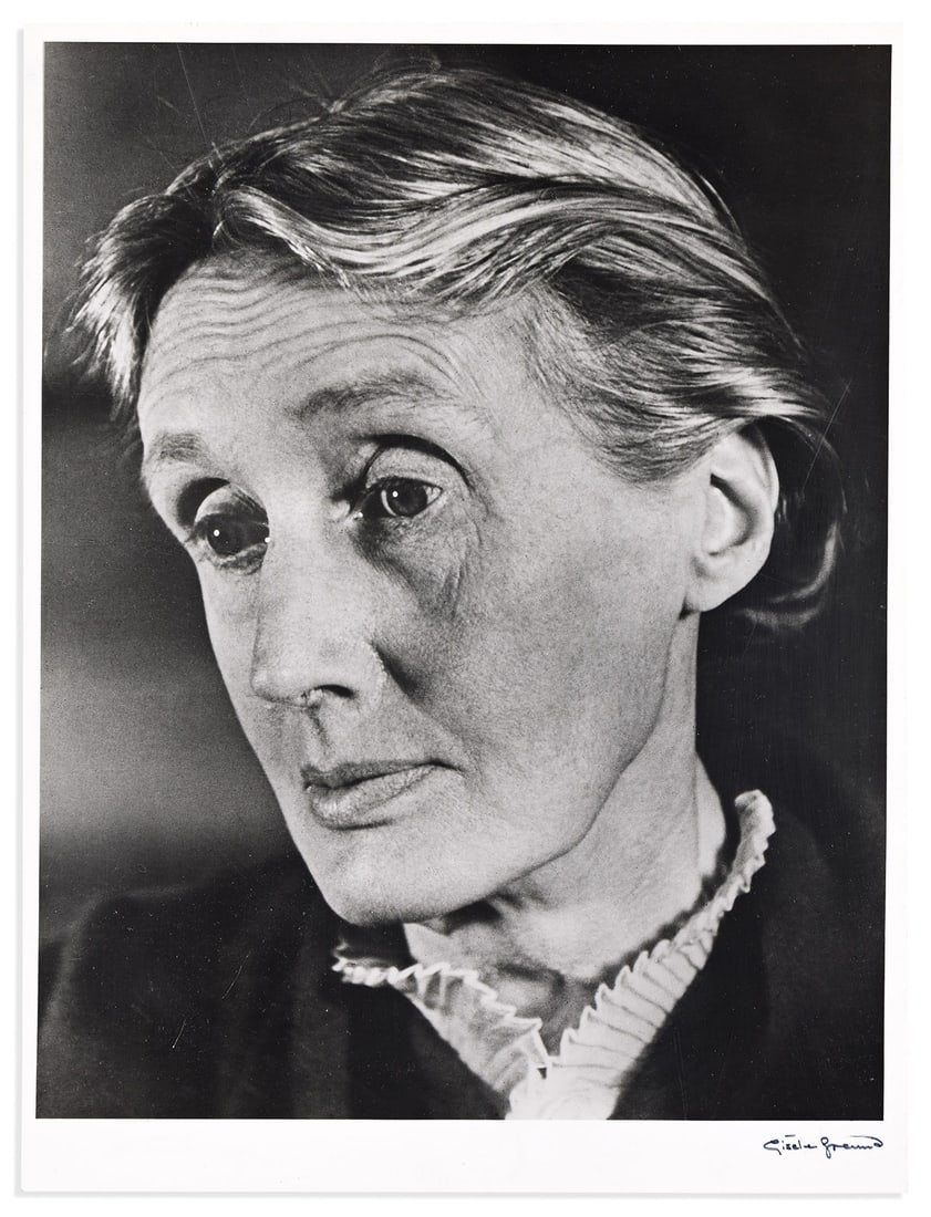 Freund, Gisèle (1908-2000) Two Portraits of Virgina Woolf (1882-1941), One Signed by Freund. (1 of 2)
