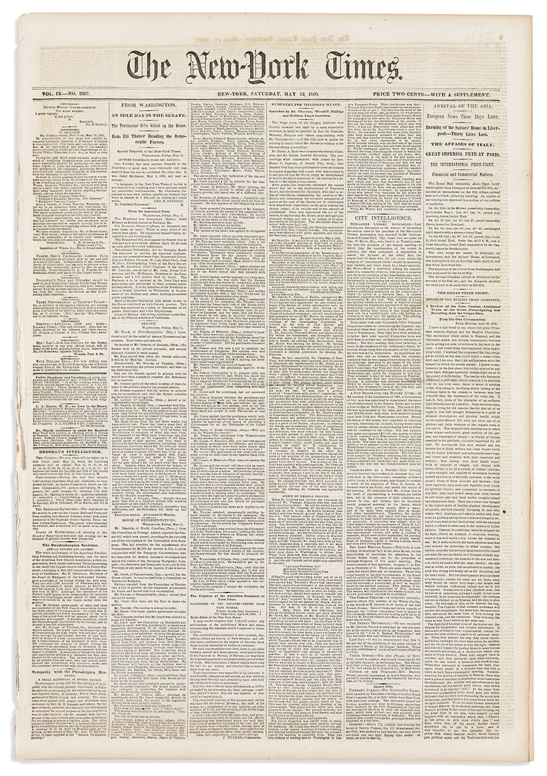 Tenth Annual Women's Rights Convention, 1860. Woman's Rights Anniversary; Newspaper Report in The Ne (1 of 1)