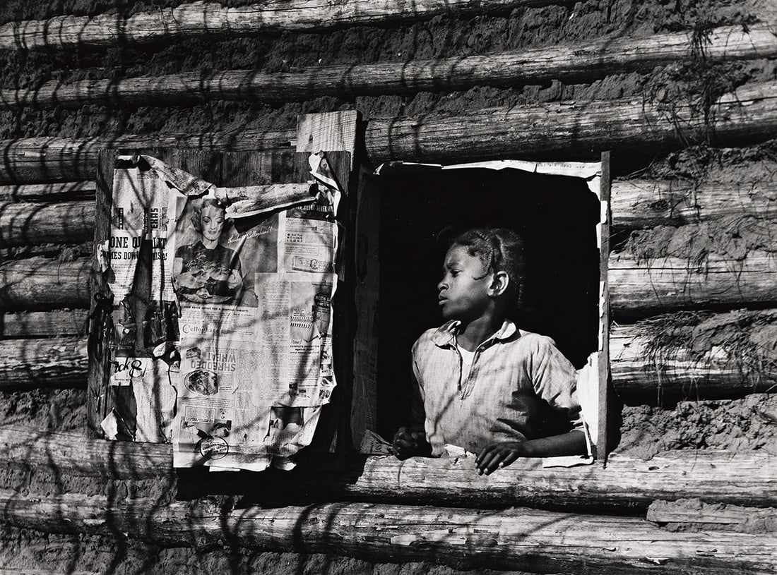 ARTHUR ROTHSTEIN (1915-1985) Girl at Gee's Bend, Alabama.: ARTHUR ROTHSTEIN (1915-1985) Girl at Gee's Bend, Alabama. Silver print, the image measuring 14⅛x18⅞ inches (35.9x47.9 cm.), the sheet 16x19⅞ inches (40.6x50.5 cm.), with the "Arthur