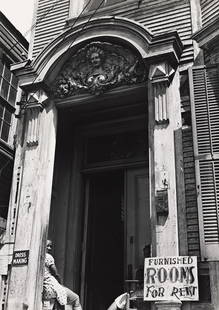 PETER SEKAER (1901-1950) New Orleans.: PETER SEKAER (1901-1950) New Orleans. Silver print, the image measuring 9⅜x6⅝ inches (23.8x16.8 cm.), the sheet slightly larger, with Elisabeth Sekaer Rothschild's signature, date, and not