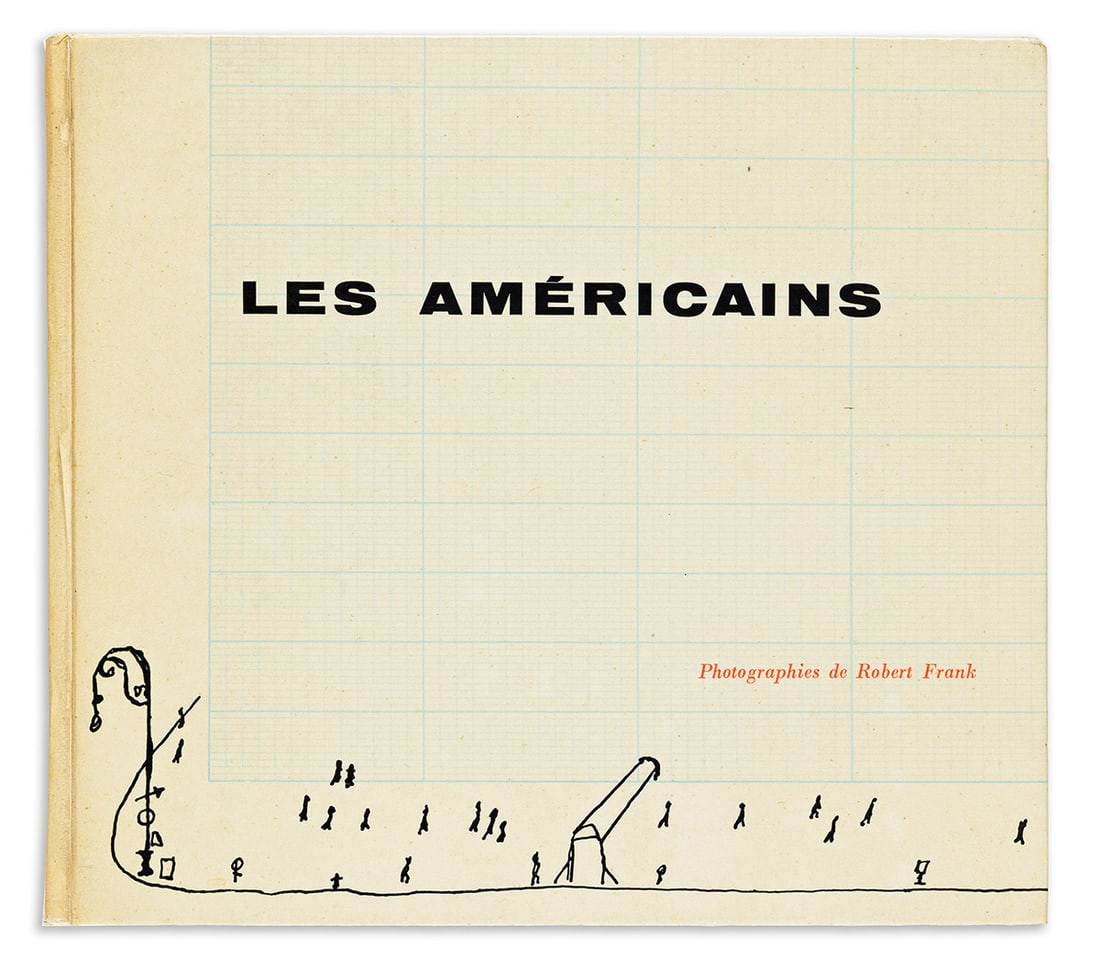 ROBERT FRANK. Les Américains.: SIGNED BY FRANK ROBERT FRANK. Les Américains. Text edited by Alain Bosquet. Cover design by Saul Steinberg. Illustrated with reproductions of Frank's iconic photographs. Small oblong 4to, illustr