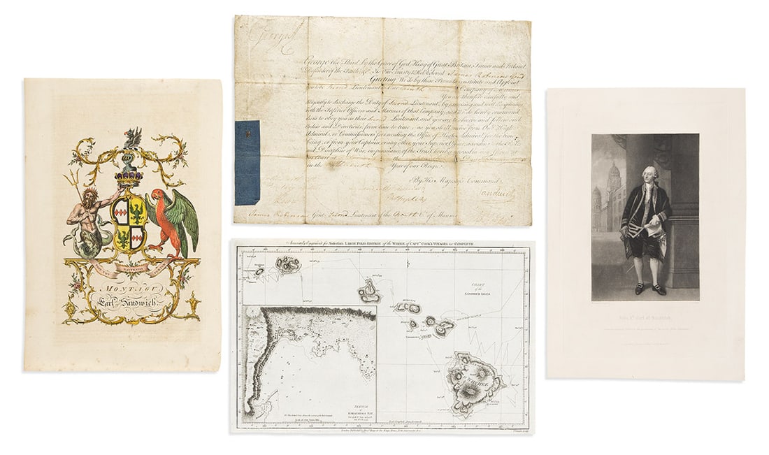 (HAWAII -- EARL OF SANDWICH.) Group of 4 related items. (1 of 1)