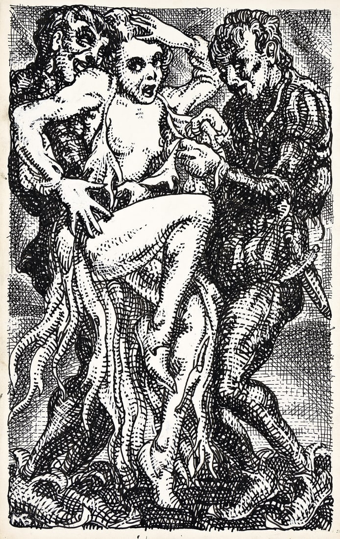 MAHLON BLAINE (1894-1969) Untitled (Revealing). (1 of 1)