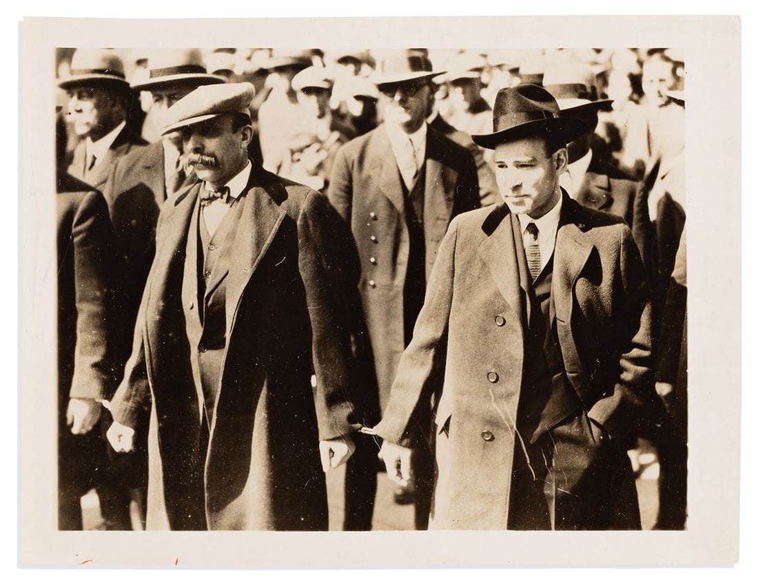 (RADICALISM.) Group of Sacco and Vanzetti press photographs. (1 of 1)