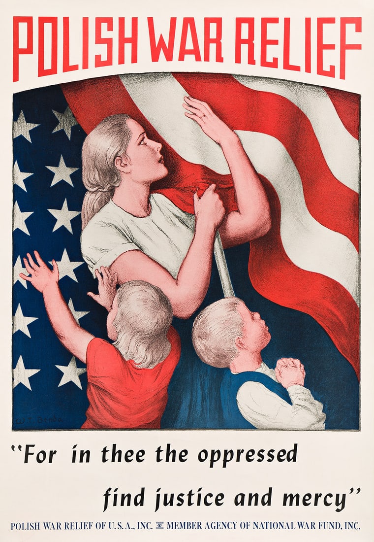 WLADYSLAW THEODOR BENDA (1873-1948) [POLISH WAR RELIEF]. Group of 3 posters. Circa 1943. (1 of 1)