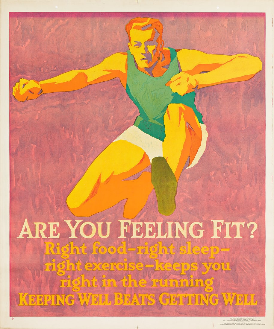 DESIGNER UNKNOWN ARE YOU FEELING FIT? 1929. (1 of 1)