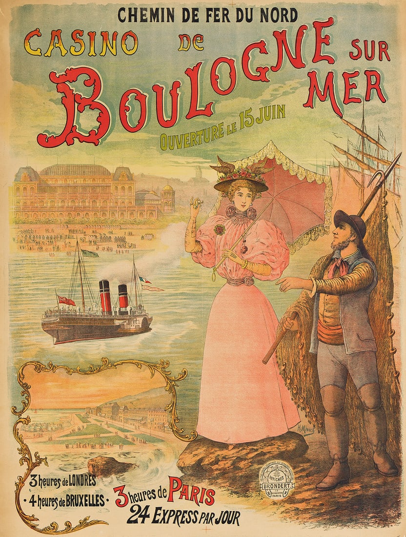 H. MINICH (DATES UNKNOWN) CASINO DE BOULOGNE SUR MER. Circa 1890s. (1 of 1)