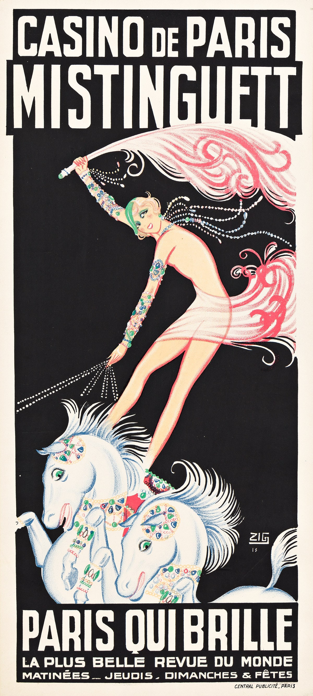 ZIG (LOUIS GAUDIN, 1882-1936) CASINO DE PARIS / MISTINGUETT / PARIS QUI BRILLE. 1931. (1 of 1)