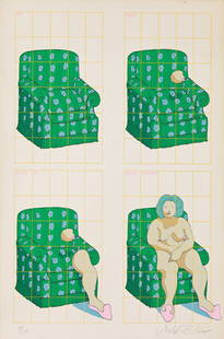 MILTON GLASER (1929-2020) PARIS REVIEW. 1970.: MILTON GLASER (1929-2020) PARIS REVIEW. 1970. 36x23¾ inches, 91½x60½ cm. Condition A-: minor foxing in margins and slight darkening at edges. Hand-signed and numbered 194/200 in pencil