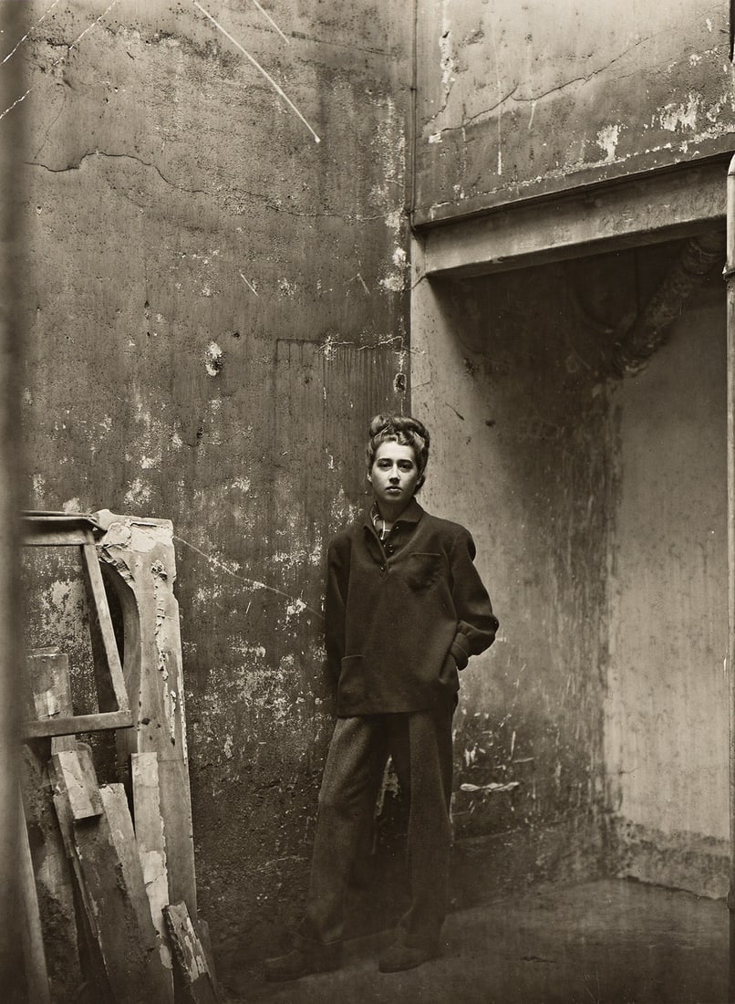 CECIL BEATON (1904-1980) Post-War Paris Fashion.: CECIL BEATON (1904-1980) Post-War Paris Fashion. Silver print, the image measuring 225x165 mm; 8⅞x6½ inches, the sheet slightly larger, with Beaton's signature in ink, the title and date in