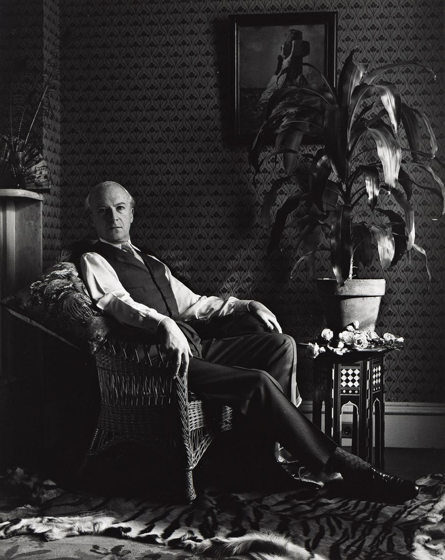 ALEXANDER JENSEN YOW (1925-2022) Portrait of Cecil Beaton.: ALEXANDER JENSEN YOW (1925-2022) Portrait of Cecil Beaton. Silver print, the image measuring 241x191 mm; 9½x7½ inches, the sheet slightly larger. Circa 1950s.