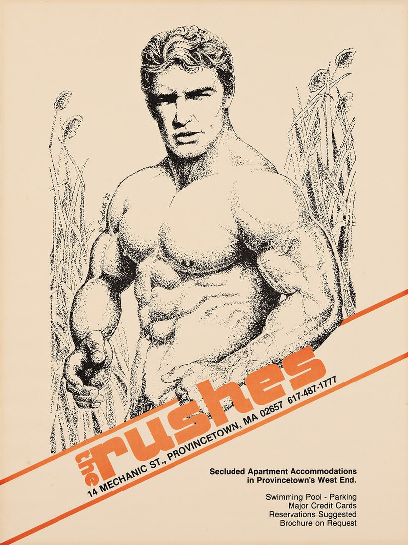 LEN PAOLETTI (DATES UNKNOWN) The Rushes: LEN PAOLETTI (DATES UNKNOWN) The Rushes Offset lithograph poster. 609x455 mm, 24x18 inches. 1982. Paoletti was an artist and proprietor of Provincetown's Elephant Walk Inn from 1985-2003. Prior to Jul