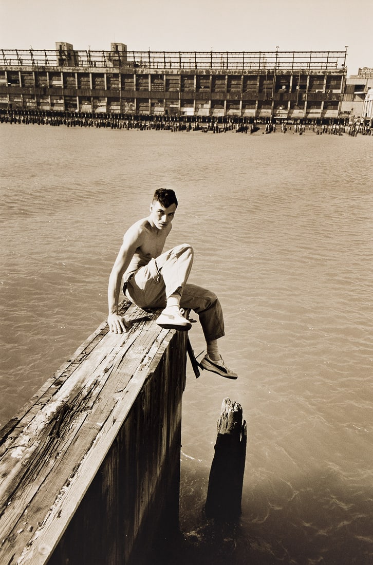 SLAVA MOGUTIN (1974- ) Terry on the Hudson Pier, NYC.: SLAVA MOGUTIN (1974- ) Terry on the Hudson Pier, NYC. Chromogenic print, the image measuring 489x324 mm; 19¼x12¾ inches, the sheet 508x406 mm; 20x16 inches, with Mogutin's signature, title,