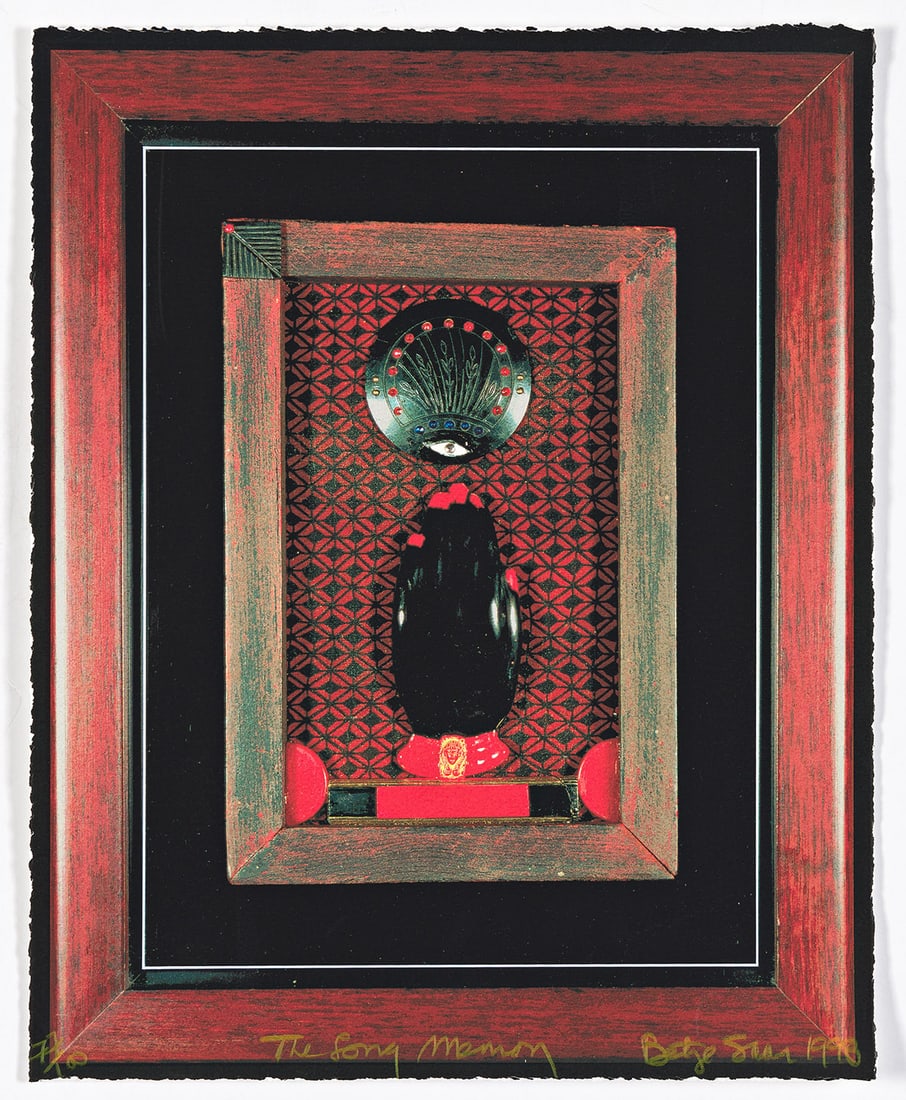 BETYE SAAR (1926 - ) The Long Memory.: BETYE SAAR (1926 - ) The Long Memory. Color screenprint, 1998. 368x292 mm; 14 1/2x11 1/2 inches. Signed, titled, dated and numbered 77/100 in gold ink, lower edge. Printed by Gresham Studio, Ltd., Cam