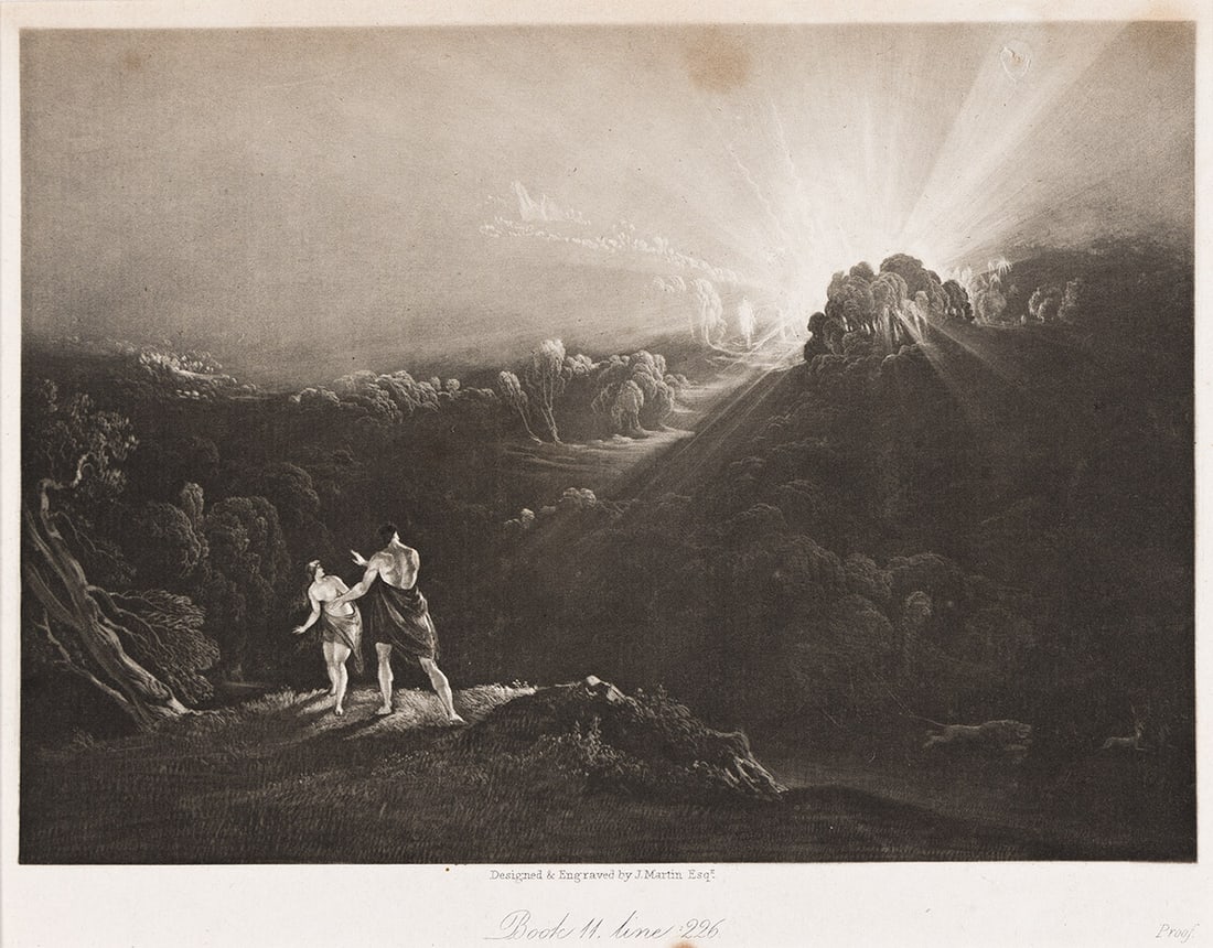 JOHN MARTIN Group of 7 mezzotints from Paradise Lost. (1 of 7)