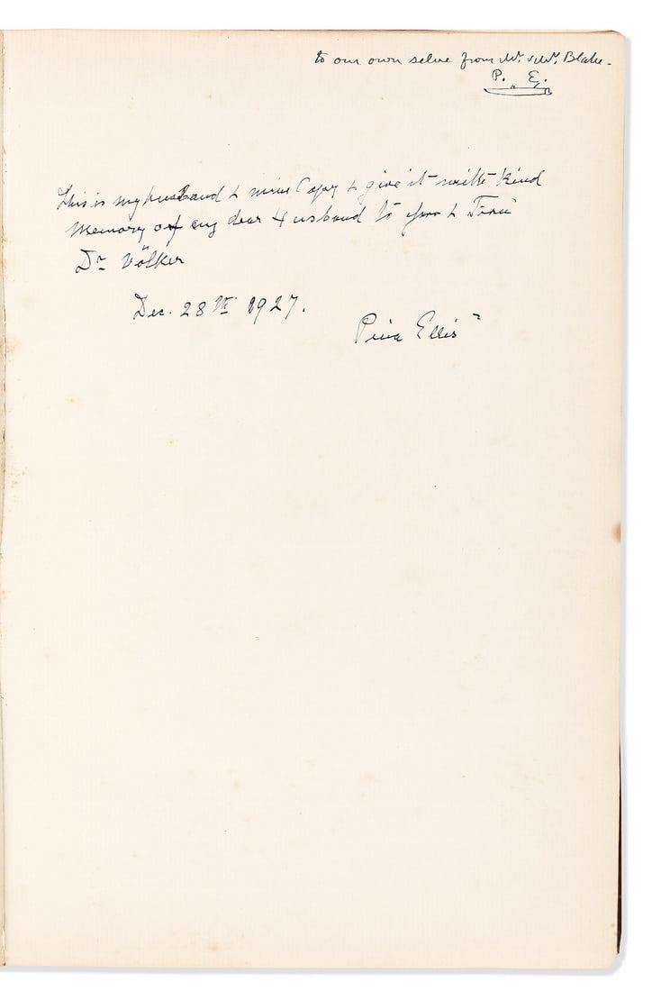 Blake, William (1757-1827), ed. E. J. Ellis & W. B. Yeats. The Works of William Blake, Ellis Family: Blake, William (1757-1827), ed. E. J. Ellis & W. B. Yeats. The Works of William Blake, Ellis Family Copy. London: Bernard Quaritch, 1893. First edition, limited issue deluxe large paper copy; three ro