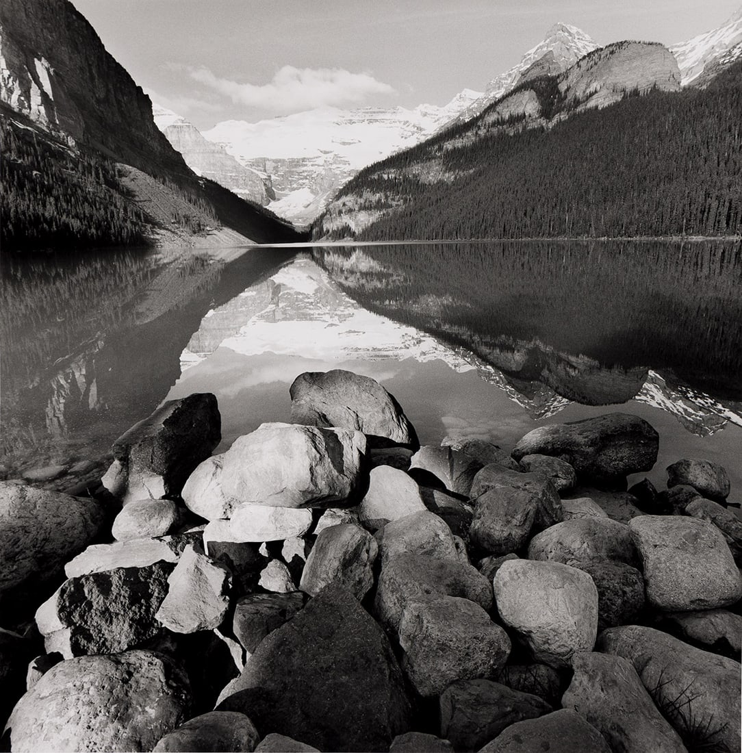 LEE FRIEDLANDER (1934- ) Lake Louise, Canada. 2000; printed 2002.: LEE FRIEDLANDER (1934- ) Lake Louise, Canada. 2000; printed 2002. Silver print, the image measuring 15x14¾ inches (38.1x37.5 cm.), the sheet 20x16 inches (50.8x40.6 cm.), with Friedlander's signa