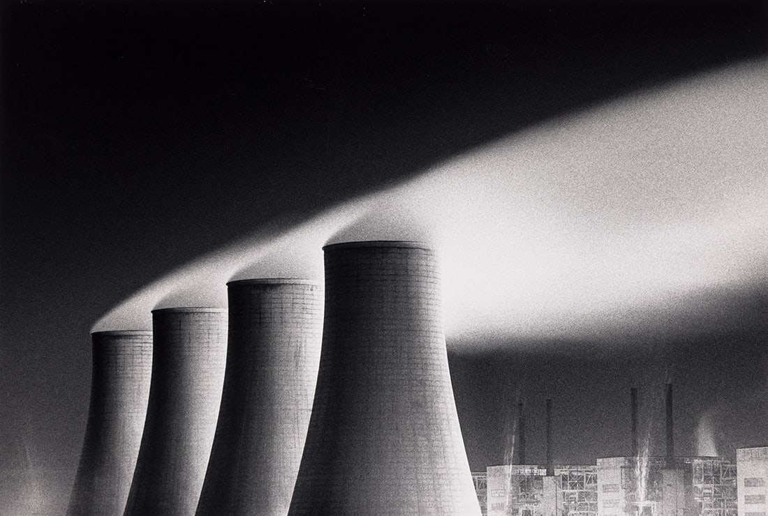 MICHAEL KENNA (1953- ) Chapel Cross Power Station, Study 1, Scotland. 1985; printed 1990.: MICHAEL KENNA (1953- ) Chapel Cross Power Station, Study 1, Scotland. 1985; printed 1990. Silver print, the image measuring 6⅛x9⅛ inches (15.5x23.2 cm.), the mount 20x16 inches (50.8x40.6