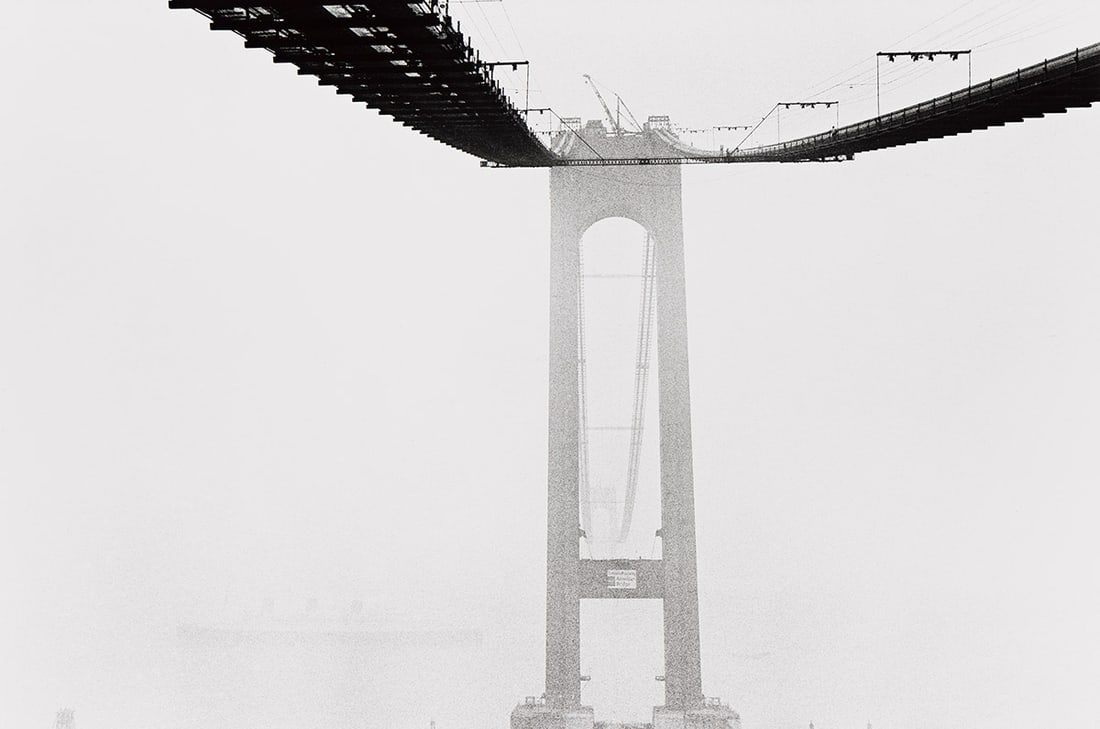 BRUCE DAVIDSON (1933- ) The Bridge, New York. 1963; printed 2000s.: BRUCE DAVIDSON (1933- ) The Bridge, New York. 1963; printed 2000s. Silver print, the image measuring 12⅛x18⅛ inches (30.8x46 cm.), the sheet 16x20 inches (40.6x50.8 cm.), with Davidson's s