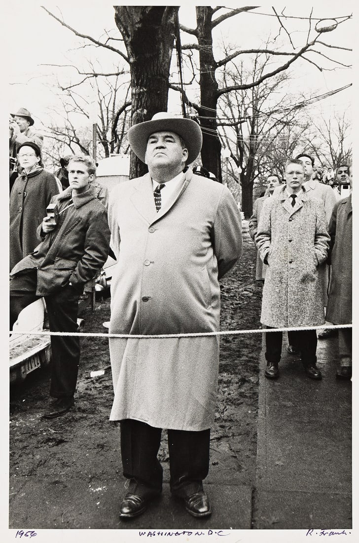 ROBERT FRANK (1924-2019) Washington, D.C., Inauguration (for Dwight D. Eisenhower). 1957; printed: ROBERT FRANK (1924-2019) Washington, D.C., Inauguration (for Dwight D. Eisenhower). 1957; printed before 1978. Silver print, the image measuring 12¾x8½ inches (32.4x21.6 cm.), the sheet 14x1