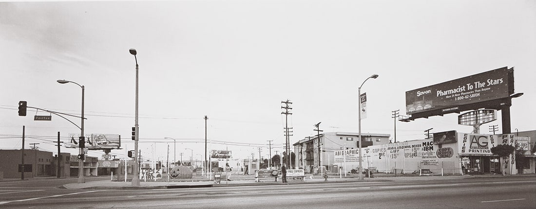 CATHERINE OPIE (1961- ) Untitled, from the Mini-Mall series. 1997.: CATHERINE OPIE (1961- ) Untitled, from the Mini-Mall series. 1997. Iris print, the image measuring 8x20½ inches (20.3x52.1 cm.), the sheet slightly larger, with Opie's signature, title, date, and