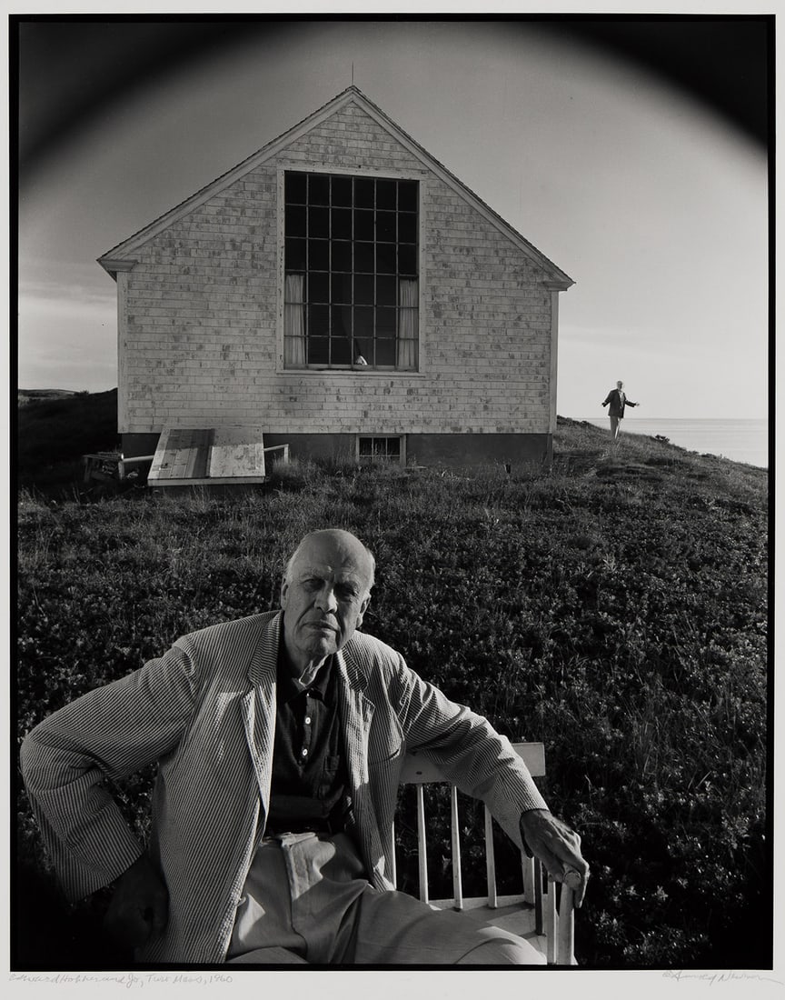 ARNOLD NEWMAN (1918-2006) Edward Hopper And Jo, Truro, MA. 1960; printed 1990s.: ARNOLD NEWMAN (1918-2006) Edward Hopper And Jo, Truro, MA. 1960; printed 1990s. Silver print, the image measuring 12½x10 inches (31.8x25.4 cm.), the sheet slightly larger, the mount 20x16 inches