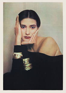 SHEILA METZNER (1939- ) Rosemary McGrotha wearing Barry Kieselstein-Cord bracelets, from Life: SHEILA METZNER (1939- ) Rosemary McGrotha wearing Barry Kieselstein-Cord bracelets, from Life magazine. 1985. Fresson print, the image measuring 19⅛x13 inches (48.6x33 cm.), the sheet 24½x1