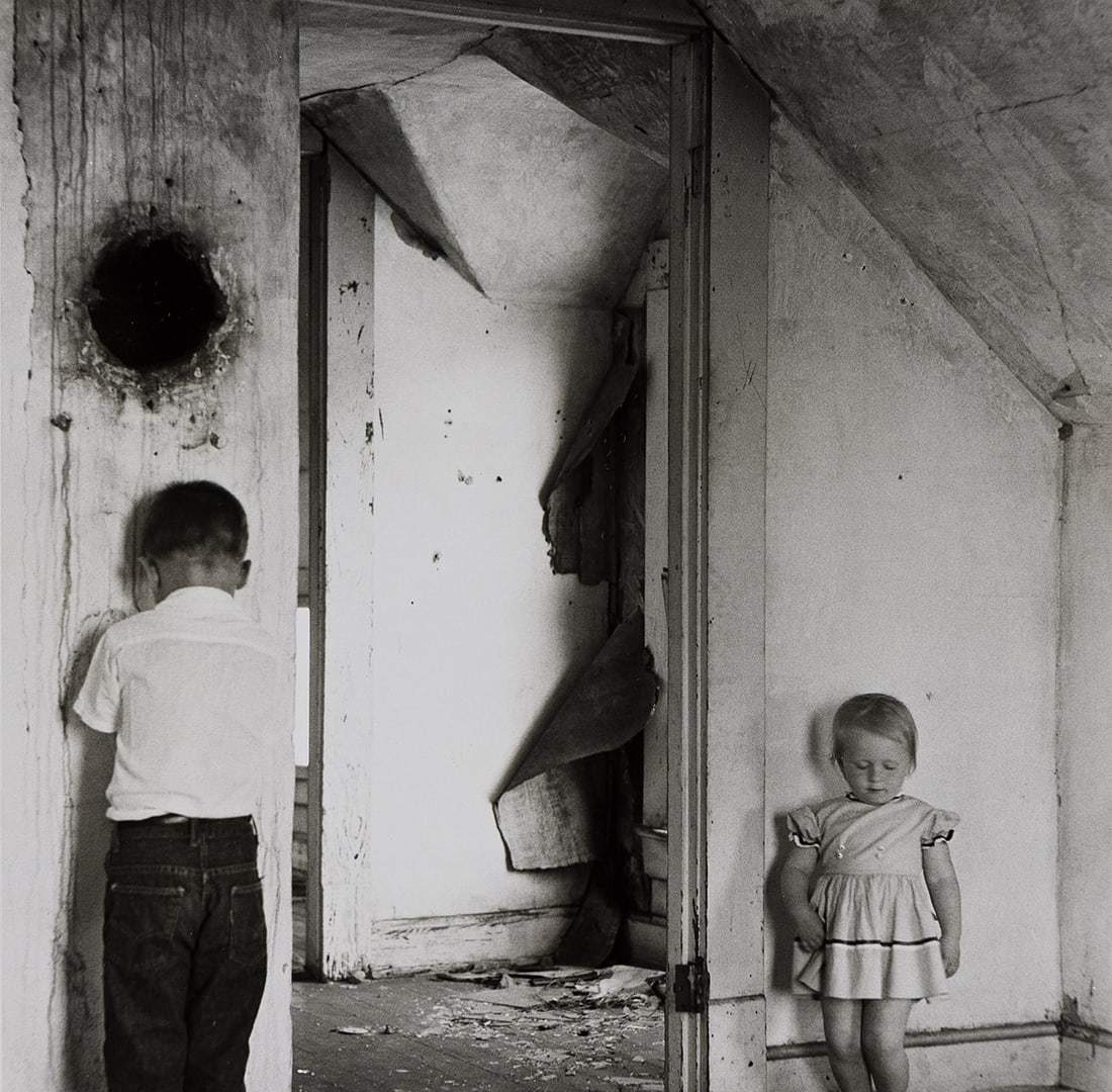 RALPH EUGENE MEATYARD (1925-1972) Untitled. Circa 1961.: RALPH EUGENE MEATYARD (1925-1972) Untitled. Circa 1961. Silver print, the image measuring 7⅝ inches (19.4 cm.) square, the sheet 10x8 inches (25.4x2.3 cm.), with Madelyn O. Meatyard's signature