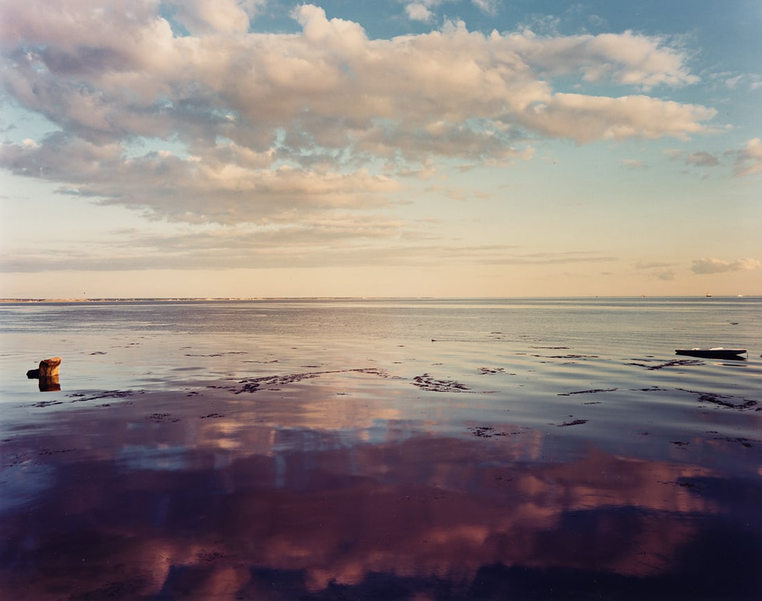 JOEL MEYEROWITZ (1938- ) From the Bay/Sky series, Provincetown. 1993.: JOEL MEYEROWITZ (1938- ) From the Bay/Sky series, Provincetown. 1993. Chromogenic print, the image measuring 9x11½ inches (22.9x29.2 cm.), the sheet 11x14 inches (27.9x35.6 cm.), with Meyerowitz'
