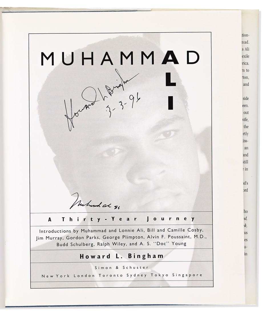 (SPORTS.) ALI, MUHAMMAD. Howard L. Bingham. A Thirty-Year Journey. Signed and dated by Ali ("'94") (1 of 1)