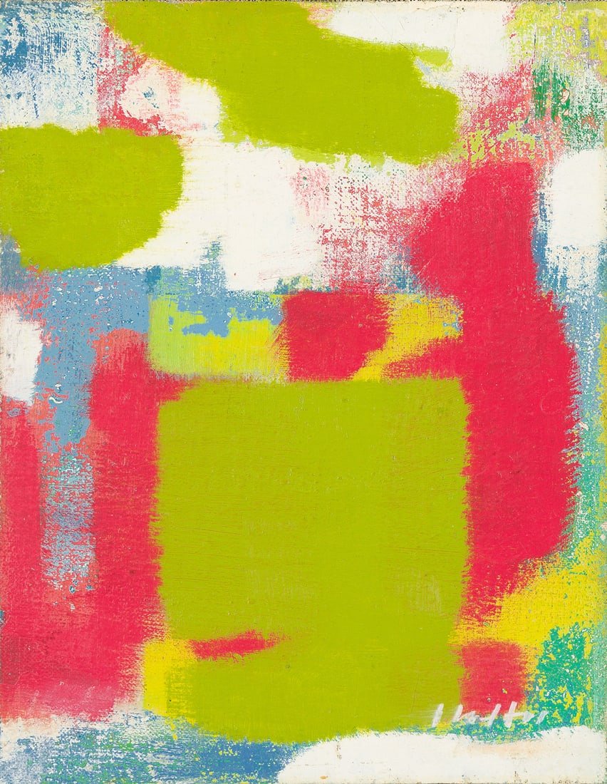 CARL ROBERT HOLTY (1900 - 1973, GERMAN/AMERICAN) Untitled.: CARL ROBERT HOLTY (1900 - 1973, GERMAN/AMERICAN) Untitled. Oil on canvas laid to masonite. Signed, Holty, lower right. 300x235 mm; 11¾x9¼ inches. Provenance: The artist; Mark Tobey; Gera