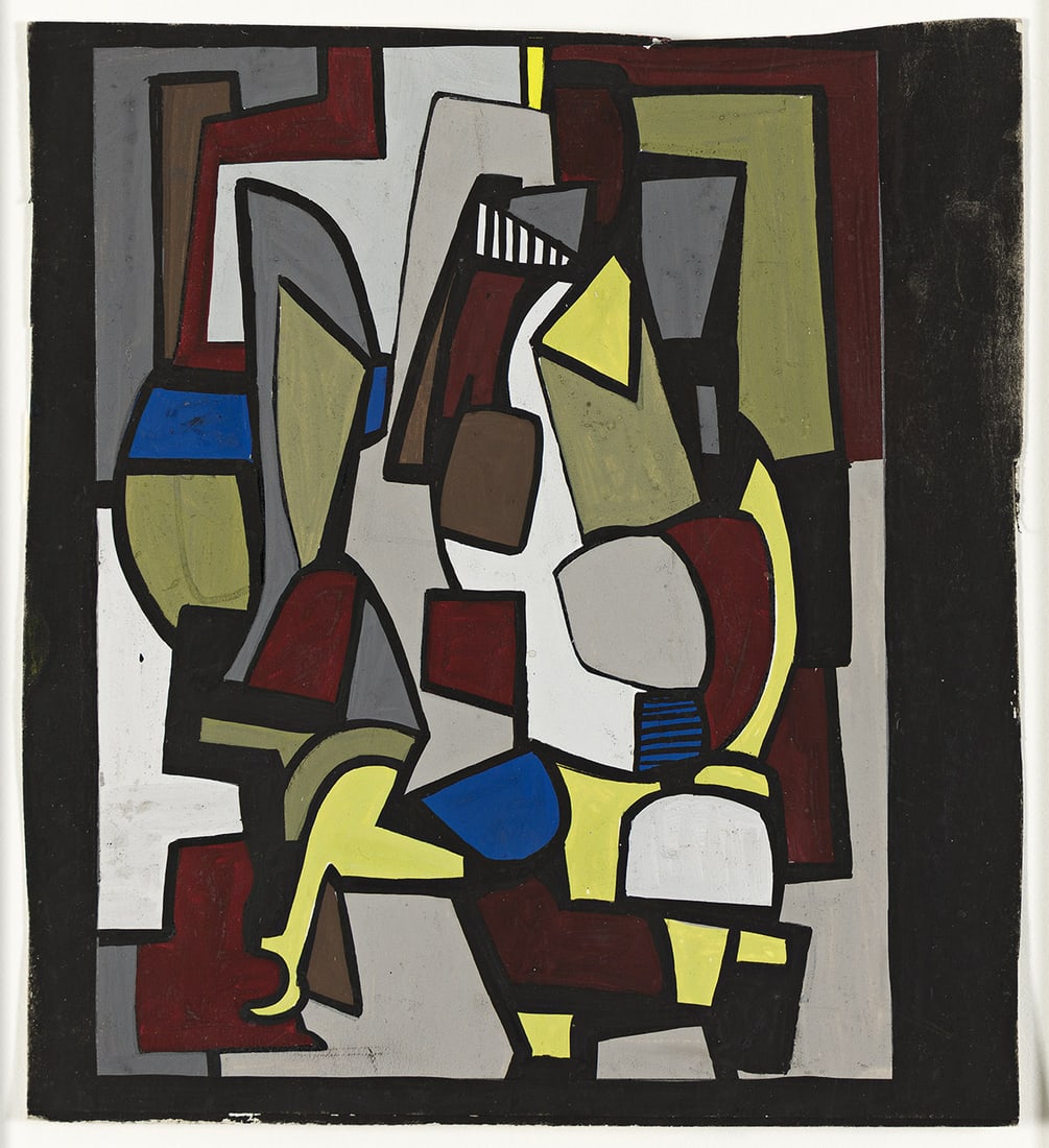 JUDITH ROTHSCHILD (1921 - 1993, AMERICAN) Untitled, Composition.: JUDITH ROTHSCHILD (1921 - 1993, AMERICAN) Untitled, Composition. Gouache on paper, c. 1947. 185x165 mm; 7¼x6½ inches. Provenance: The artist; The Judith Rothschild Foundation, Philadelph
