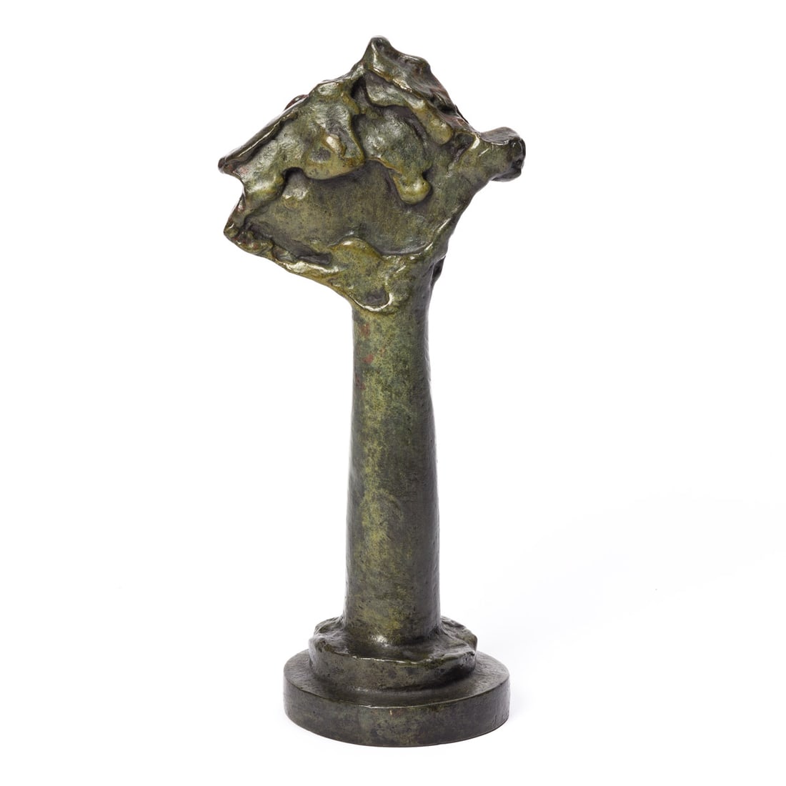 MAX WEBER (1881 - 1961, RUSSIAN/AMERICAN) Bust of a Man.: MAX WEBER (1881 - 1961, RUSSIAN/AMERICAN) Bust of a Man. Bronze with dark brown patina, 1959. 215 mm; 8½ inches (height). Signed, Max Weber, and incised with the Roman Bronze Works, New York, f