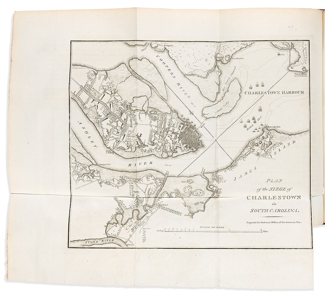 (AMERICAN REVOLUTION--HISTORY.) Charles Stedman. The History of the Origin, Progress and Termination: (AMERICAN REVOLUTION--HISTORY.) Charles Stedman. The History of the Origin, Progress and Termination of the American War. 15 maps (most folding). xv, 399; xv, 449, [14] pages. 2 volumes. 4to, modern c