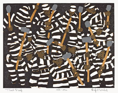 WINFRED REMBERT (1945 - 2021) All Me.: WINFRED REMBERT (1945 - 2021) All Me. Color reduction woodcut with screenprint on BFK Rives, 2014. 305x402 mm; 12x15? inches, full margins. Trial proof, aside from the edition of 38. Signed, titled an