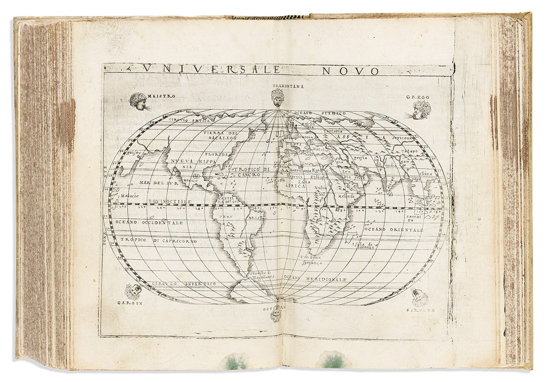 (GEOGRAPHY -- PTOLEMAIC.) Giacomo Gastaldi, mapmaker. La Geografia di Claudio Ptolemeo Alessandrino. (1 of 5)