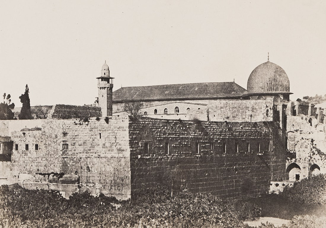 AUGUSTE SALZMANN (1824-1872) Jérusalem, Enceinte du Temple, Vue générale de la face E (1 of 2)