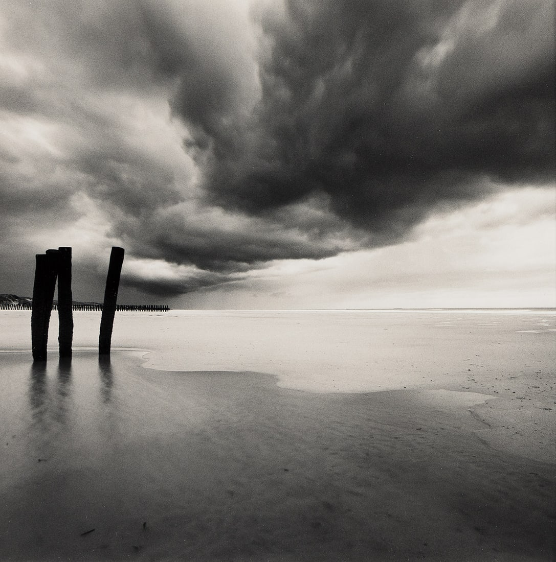 MICHAEL KENNA (1953- ) Weather Patterns, Calais, France.1998; printed 1999.: MICHAEL KENNA (1953- ) Weather Patterns, Calais, France. 1998; printed 1999. Silver print, the image measuring 7¾ inches (19.7 cm.) square, the mount 20x16 inches (50.8x40.6 cm.), with Kenna̵