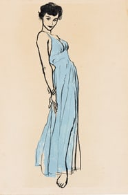 AUSTIN BRIGGS (1908-1973) "She stood there motionless - lovely and waiting."