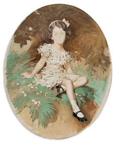 JOSEPH CHRISTIAN LEYENDECKER (1874-1951) Girl in Flowers.