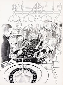 AL HIRSCHFELD (1903-2003) Roulette at the El San Juan Casino.