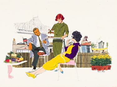RICHARD STONE (1925- ) "Sutton Place/59th Street Bridge."