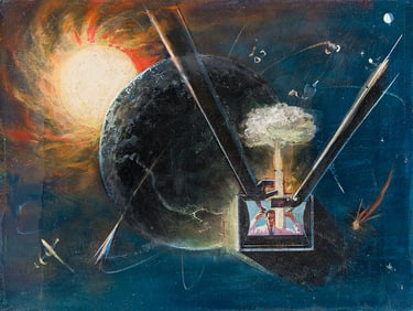 ROBERT BENNEY (1904-2001) Esso oil and the atom.
