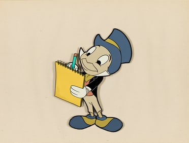 WALT DISNEY STUDIOS Jiminy Cricket Animation Cel Mickey Mouse Club The Human Animal, 1955.