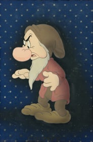 WALT DISNEY STUDIOS / SNOW WHITE Snow White and the Seven Dwarfs Grumpy Animation Cel 1937.